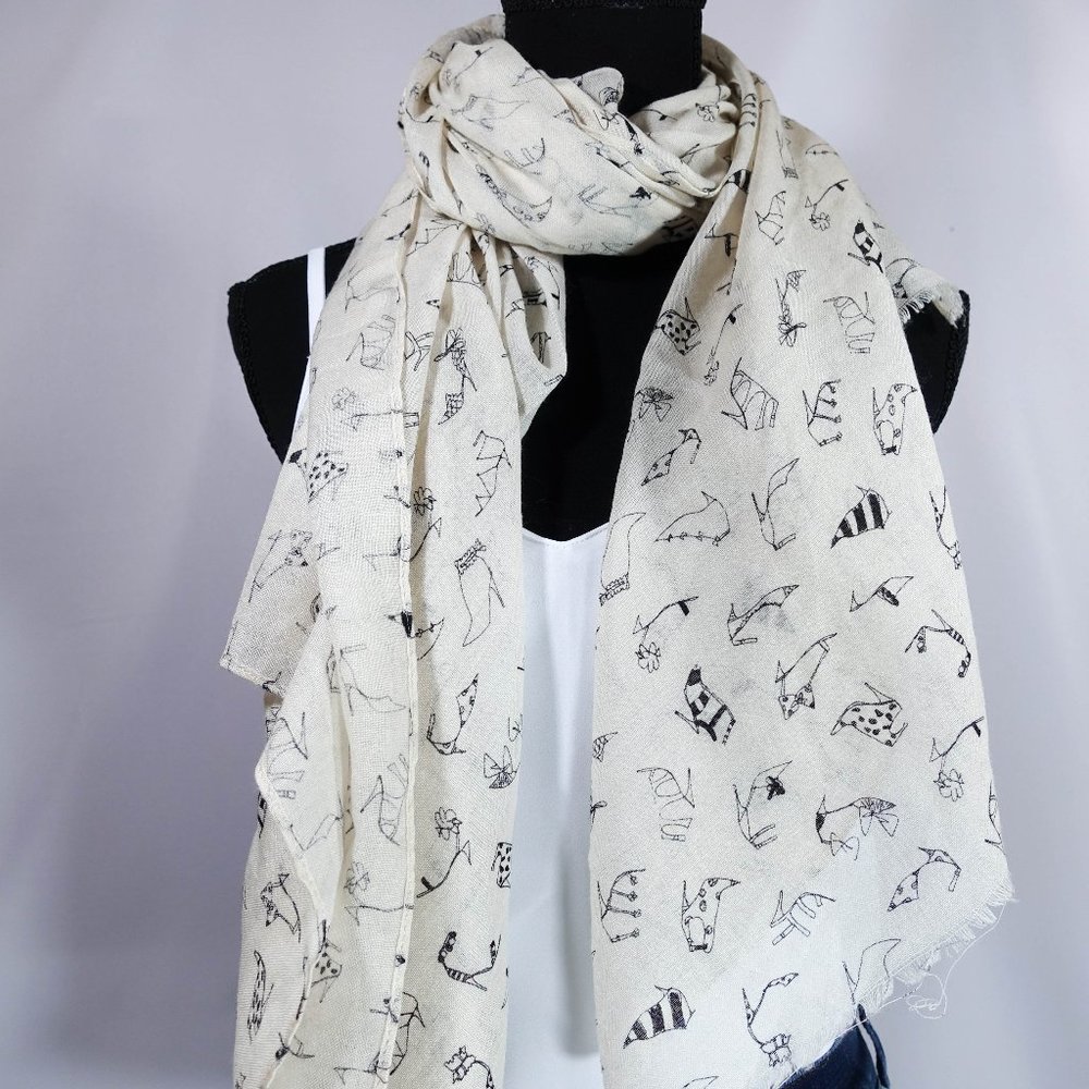 🛍white lightweight shoe scarf